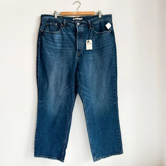 Levi's Denim - Levis Ribcage Straight Ankle Blue Jeans 18W